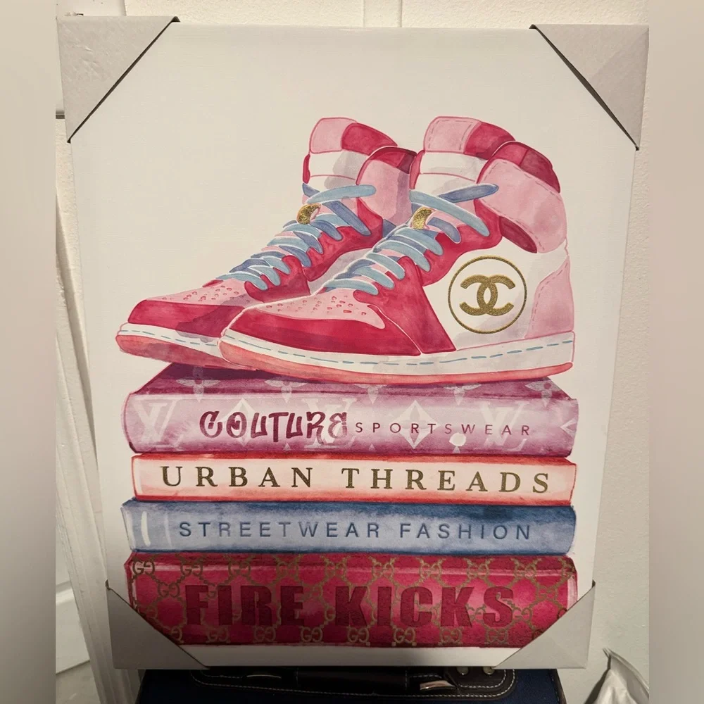 Inspiration Design‎ Stylish Pink High-Top Sneakers 20x16
